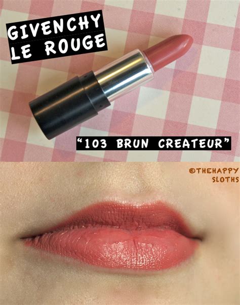 givenchy le rouge brun createur|Givenchy Brun Createur (103) Le Rouge Review & Swatches.